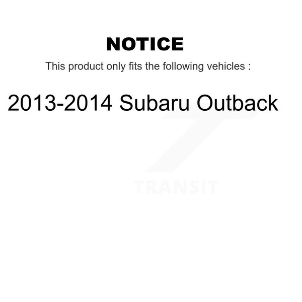 Front Complete Shock Assembly And TQ Link Kit For 2013-2014 Subaru Outback